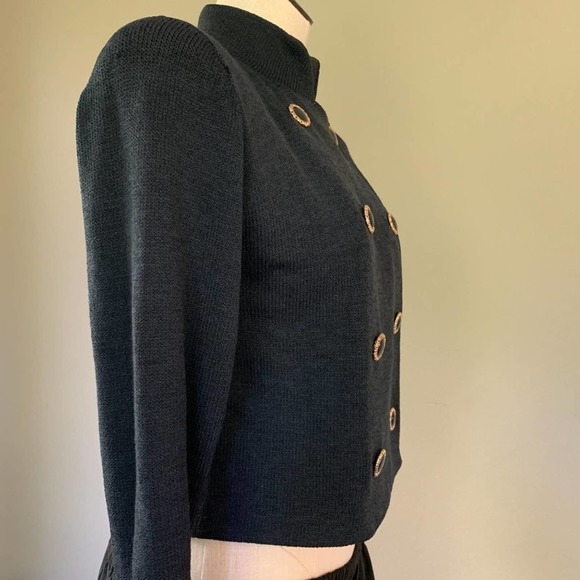 St John By Marie Gray Double Breasted Jacket Blazer Santana Knit Size Small - Picture 6 of 12